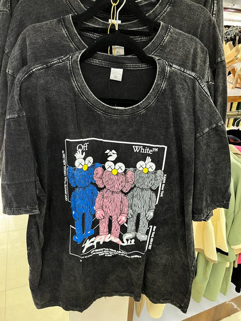 Custom Acid Wash Printed T-shirts